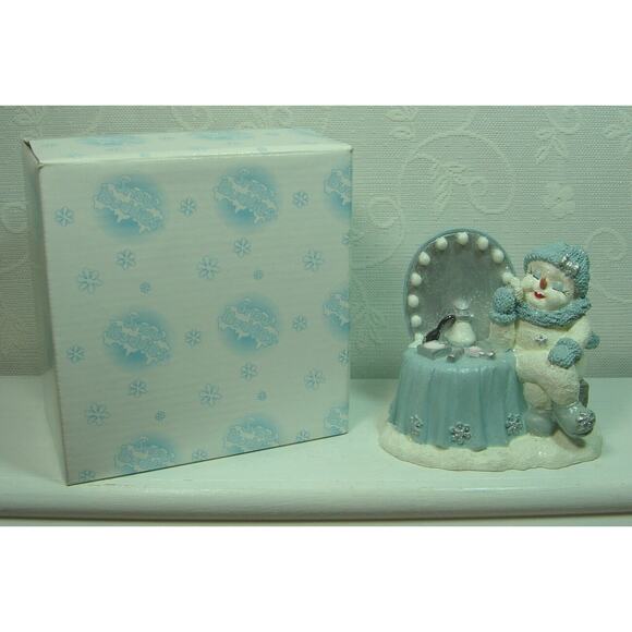 SNOW BUDDIES FIGURINE-MISS THING VANITY SNOWMAN 2001 - Picture 1 of 4